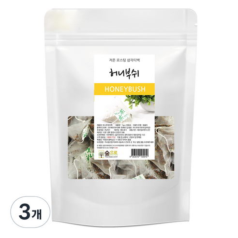숲으로허브 허니부쉬 삼각티백, 1g, 100개입, 3개