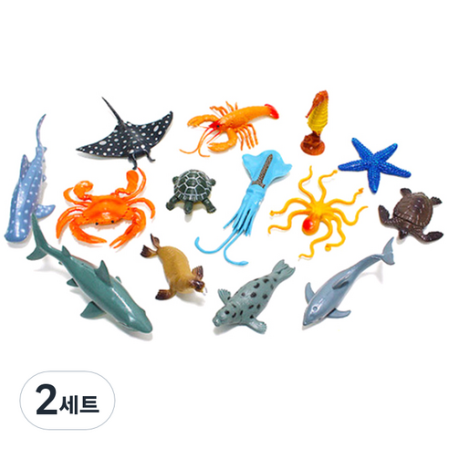 캐스비 네이처 소프트 바다 생물 피규어 14종, 2세트