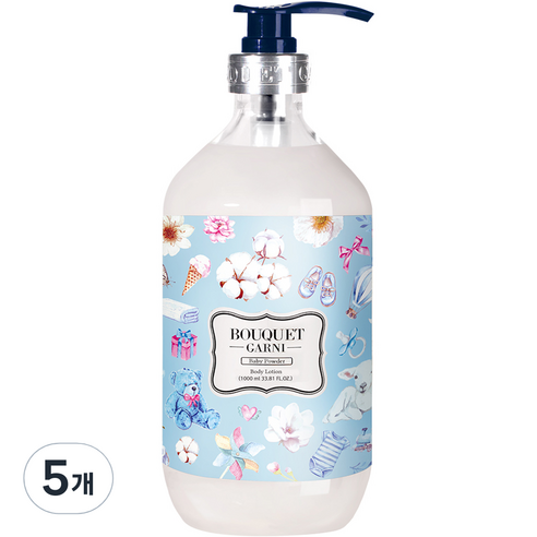 부케가르니 바디로션 베이비파우더, 1000ml, 5개