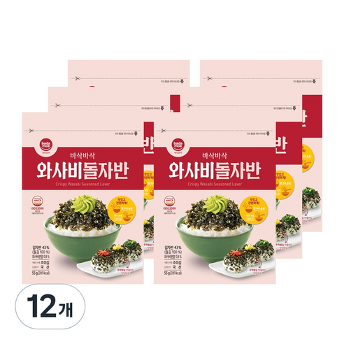 바다모아 와사비 돌자반, 55g, 12개