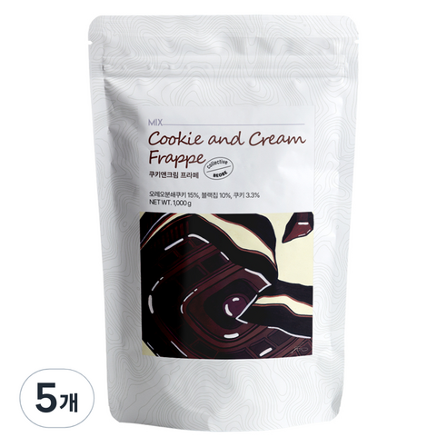 베오베 쿠키앤크림 프라페 분말, 1kg, 1개입, 5개