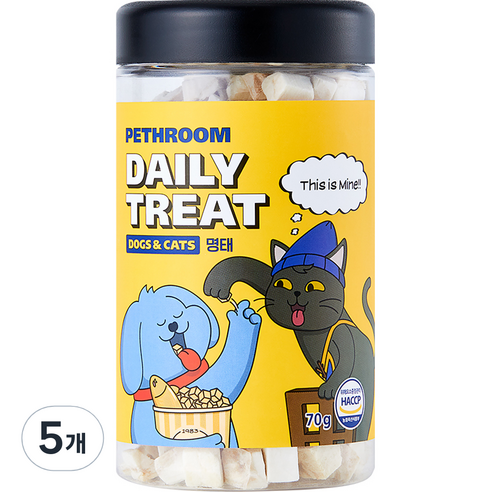 페스룸 반려동물 데일리 트릿 간식 70g, 5개