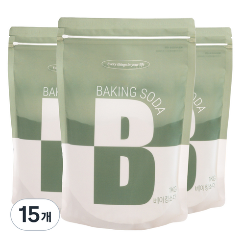 비즐리 프리미엄 베이킹소다, 1kg, 15개