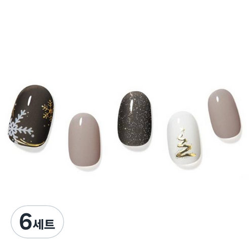 데싱디바 글레이즈 네일스티커 세트, 홀리데이 무드, 6세트