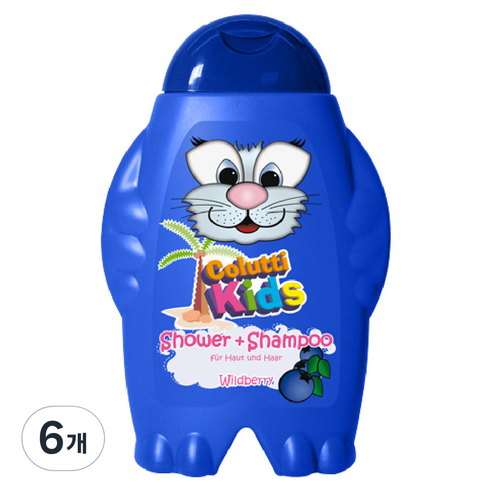 콜루티 레암 키즈 샤워 앤 샴푸, 와일드베리, 300ml, 6개
