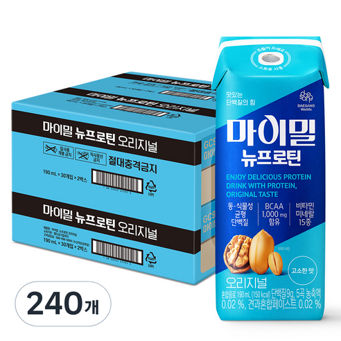 대상웰라이프 뉴프로틴 오리지널, 190ml, 240개