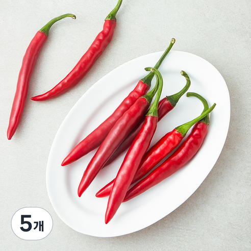 국내산 청양 홍고추, 100g, 5개