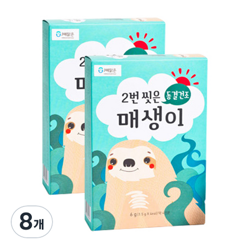 해맑은번영 바다모음 2번씻은 매생이 1.5g x 4p, 8개, 6g