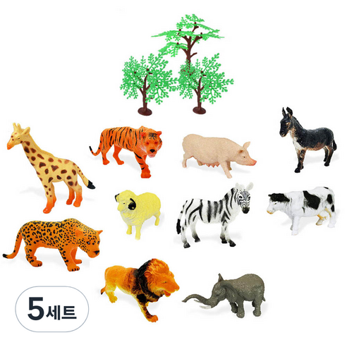 씽크토이 동물대탐험 동물모형 피규어 세트, 5세트