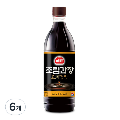해표 조림간장, 930ml, 6개