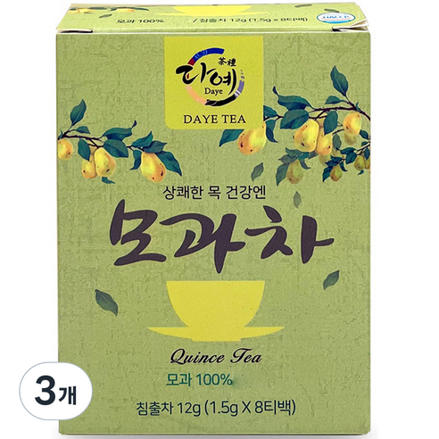 다예 모과차 8p, 1.5g, 8개입, 3개