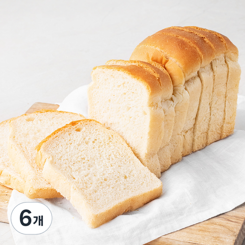 브로드카세 발효종 고소한 우유식빵, 390g, 6개