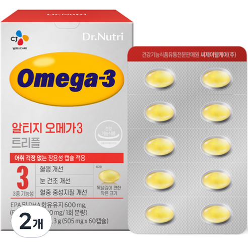 닥터뉴트리 알티지 오메가3 트리플 30.3g, 60정, 2개