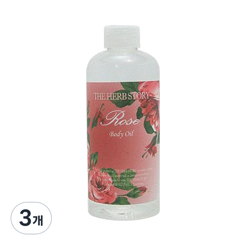 더허브스토리 바디오일 로즈, 300ml, 3개