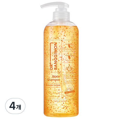 닥터방기원 바이오틴 두피활력 캡슐탈모방지샴푸, 740ml, 4개