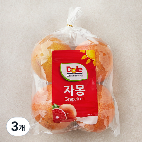 돌 남아공산 자몽, 1.5kg, 3개