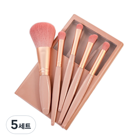 디에스 휴대용 멀티 브러쉬 5종 세트, 레드, 5세트