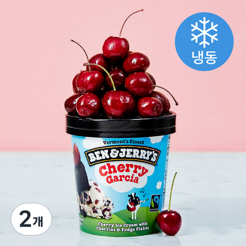 벤앤제리스 체리가르시아 아이스크림 (냉동), 473ml, 1개입, 2개