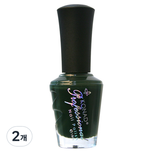 코나드 프로페셔널 레귤러 네일 폴리쉬 15ml, 딥그린, 2개