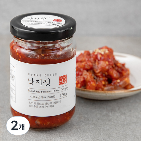 광천 낙지젓, 180g, 2개