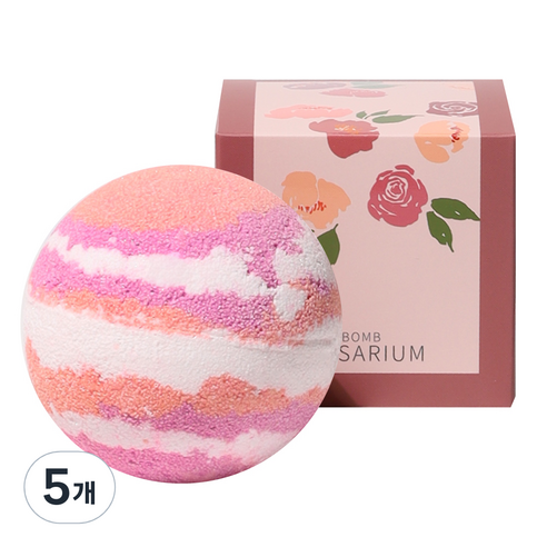 코아코스 버블 앤 팝 배쓰밤 로사리움 장미향, 220g, 5개