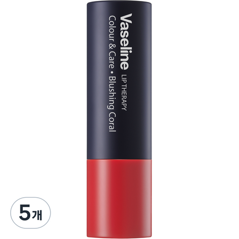 바세린 립 테라피 컬러 앤 케어, 블러싱 코랄, 5개
