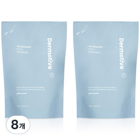 더모티브 리프레싱 풋샴푸 리필 400ml, 1개입, 8개