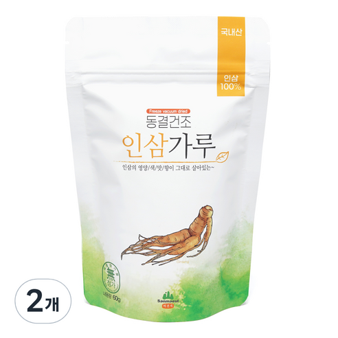 산마을 인삼가루, 60g, 2개