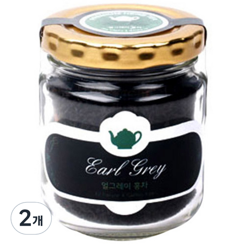 아름드레 유리병 얼그레이 홍차, 40g, 2개, 1개입