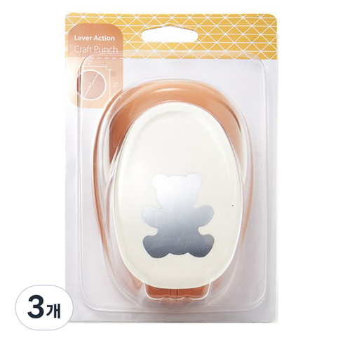 포코스 모양펀치 R-50 50mm, 3개, 44번 곰