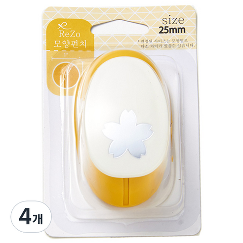 포코스 모양펀치 R-25, 벚꽃, 4개