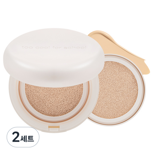 투쿨포스쿨 픽싱 누드 핏 쿠션 본품 12g + 리필 12g 세트, 2W호 웜 아이보리, 2개