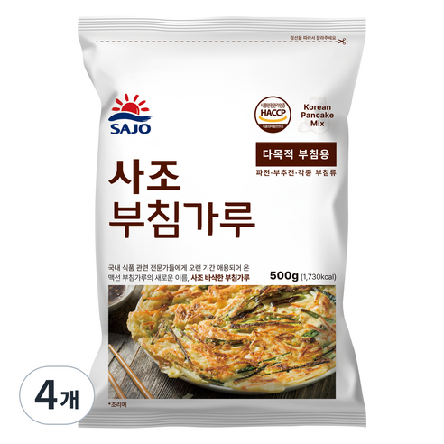 사조동아원 바삭한 부침가루, 4개, 500g