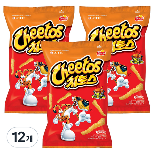 롯데제과 치토스 바베큐맛, 164g, 12개