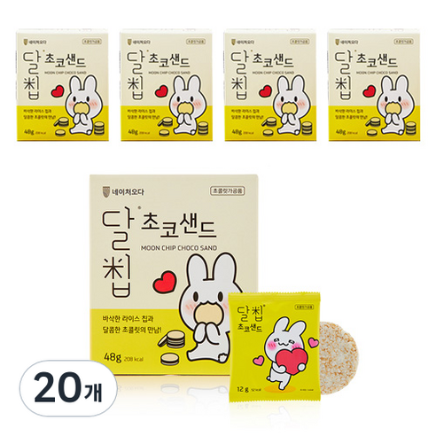네이처오다 달칩 초코샌드, 48g, 20개