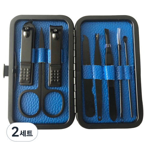 칼리오페 발톱 손톱깍이 8종 세트, 2세트, 블루