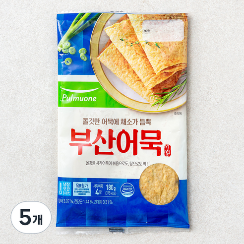 풀무원 부산어묵 4장, 180g, 5개