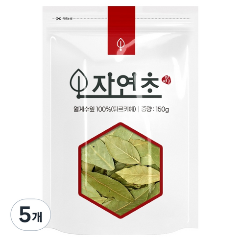 자연초 월계수잎 향신료, 150g, 5개