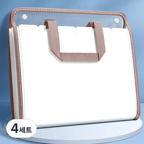 올인셀 다용도 가로 아코디언 파일 13칸 A4 + 스티커 세트, 핑크(파일), 4세트