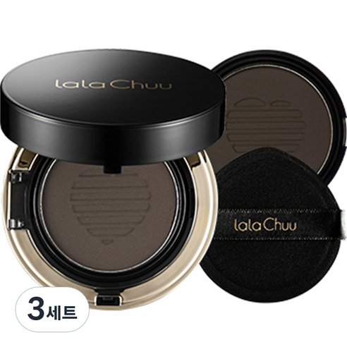 라라츄 헤어쿠션 15g + 리필 15g 세트, 다크브라운, 3개