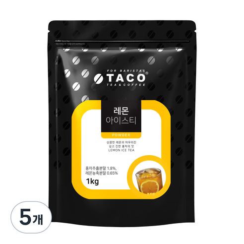 타코 레몬 아이스티 파우치, 1kg, 5개, 1개입