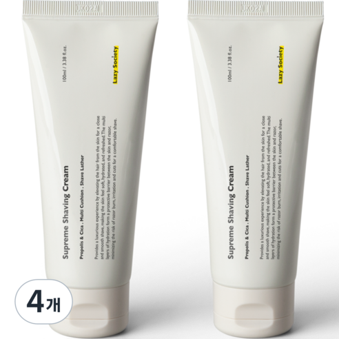 레이지소사이어티 슈프림 쉐이빙크림, 4개, 100ml