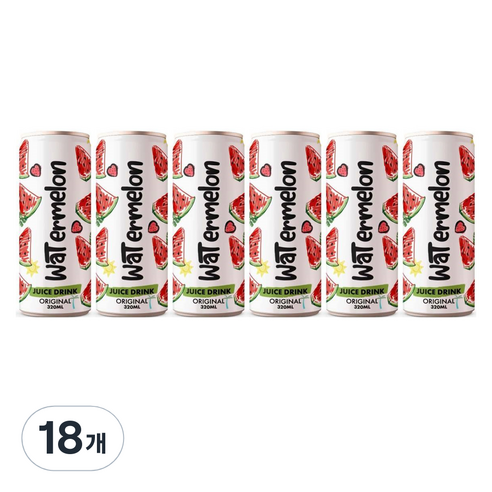 RFC 수박 주스 NFC 착즙 주스, 18개, 320ml