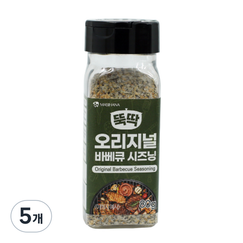 마시하나 뚝딱 오리지널 바베큐 시즈닝, 80g, 5개