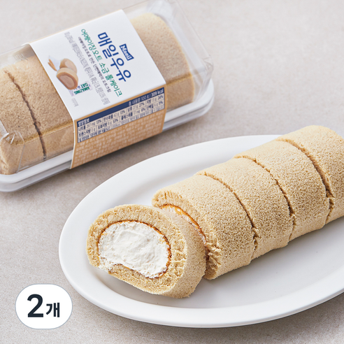 매일유업 매일우유 어메이징 오트 소금 롤 케이크, 100g, 2개