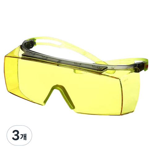 쓰리엠 OTG SecureFit 보안경 노란색 호박색 SF3703SGAF, 3개
