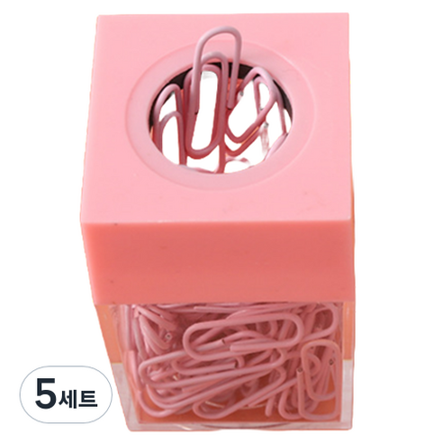 라이크존 편리한 클립통 체리블라썸 + 클립 18p 세트, 5세트