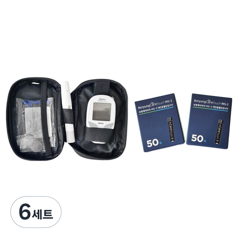 보령 케어터치 개인용혈당측정기 + 측정지 100p 세트, MM1000, 6세트