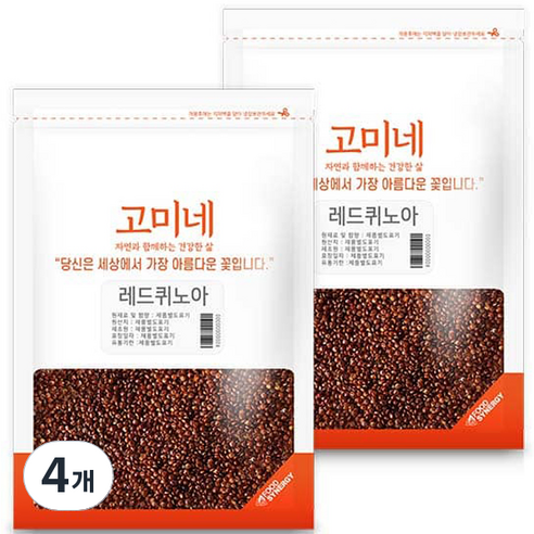 고미네 레드 퀴노아, 500g, 4개