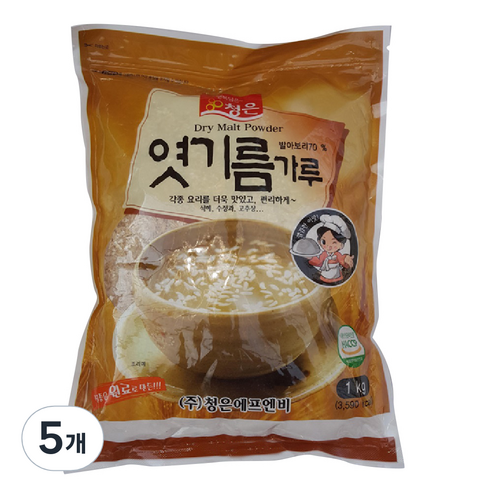 청은 엿기름가루 혼합, 1kg, 5개